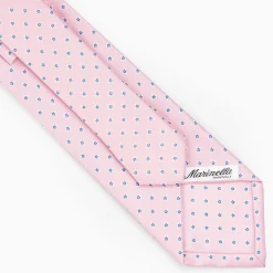Pink Sartorial Classic Silk Tie - Small Flower Pattern