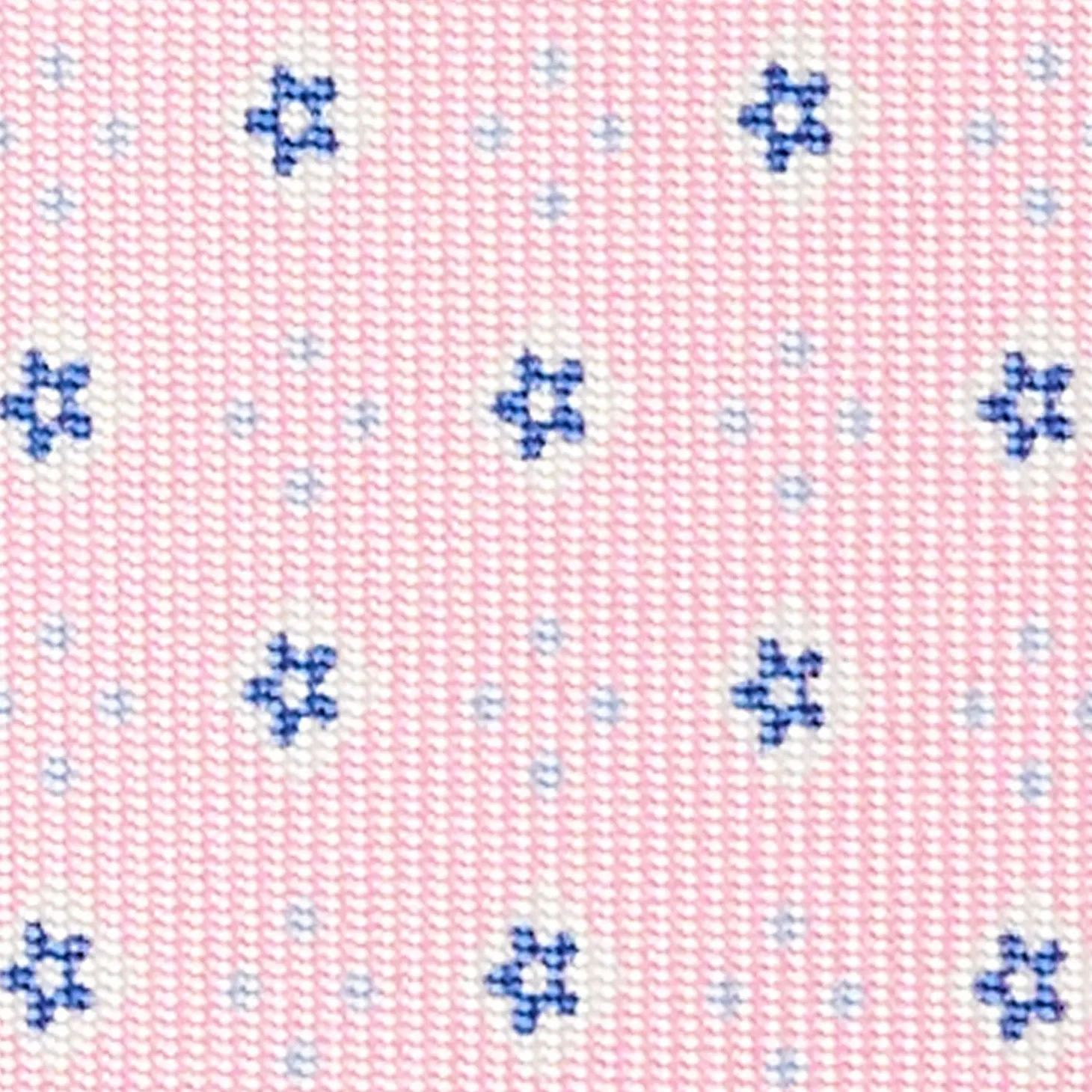 Pink Sartorial Classic Silk Tie - Small Flower Pattern