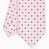 Pink Sartorial Classic Silk Tie - Small Flower Pattern