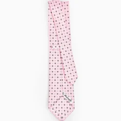 Pink Sartorial Classic Silk Tie - Small Flower Pattern