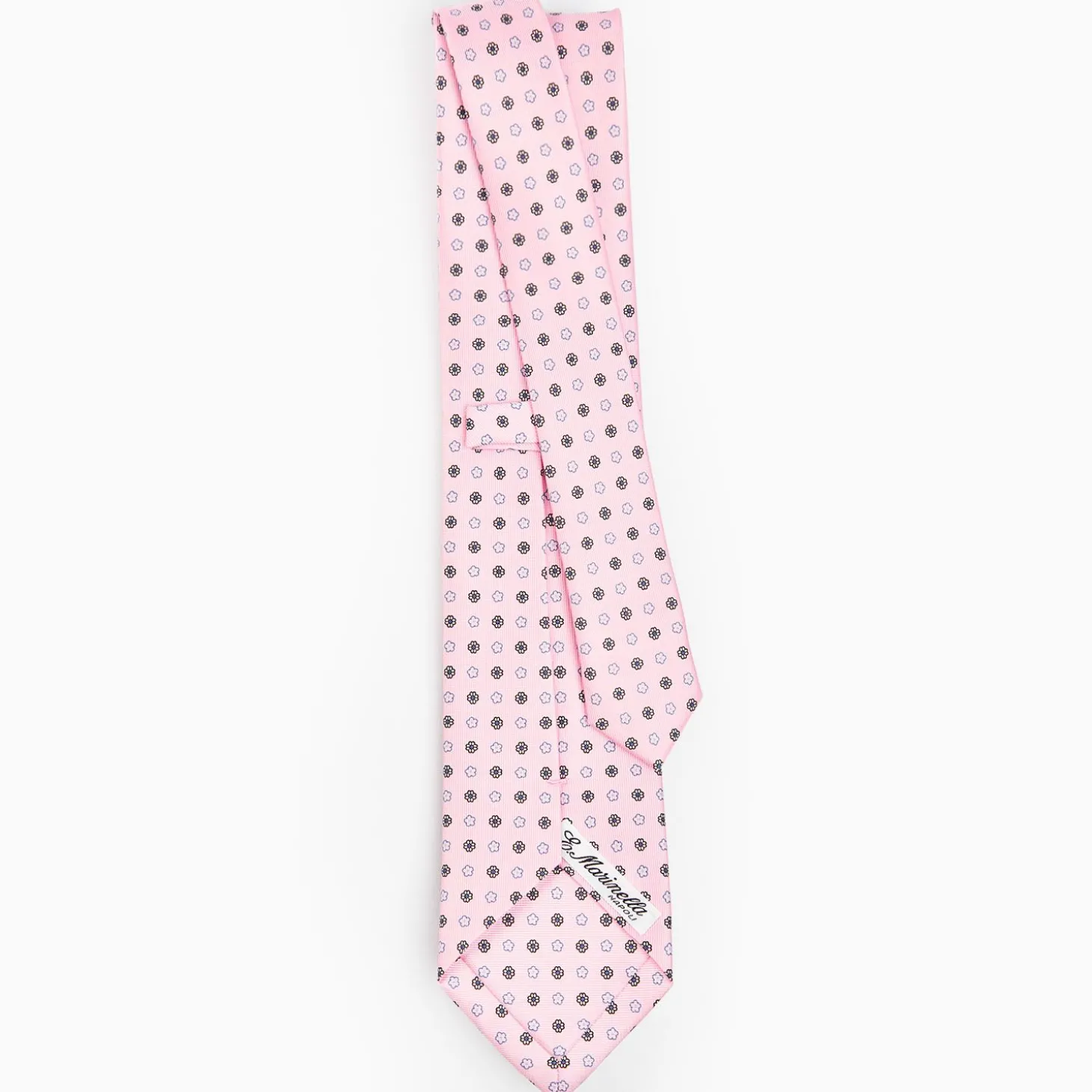 Pink Sartorial Classic Silk Tie - Small Flower Pattern