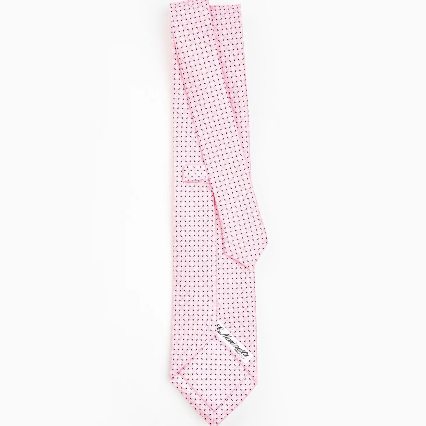Pink Sartorial Classic Silk Tie - Small Flower Pattern