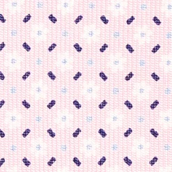 Pink Sartorial Classic Silk Tie - Small Flower Pattern