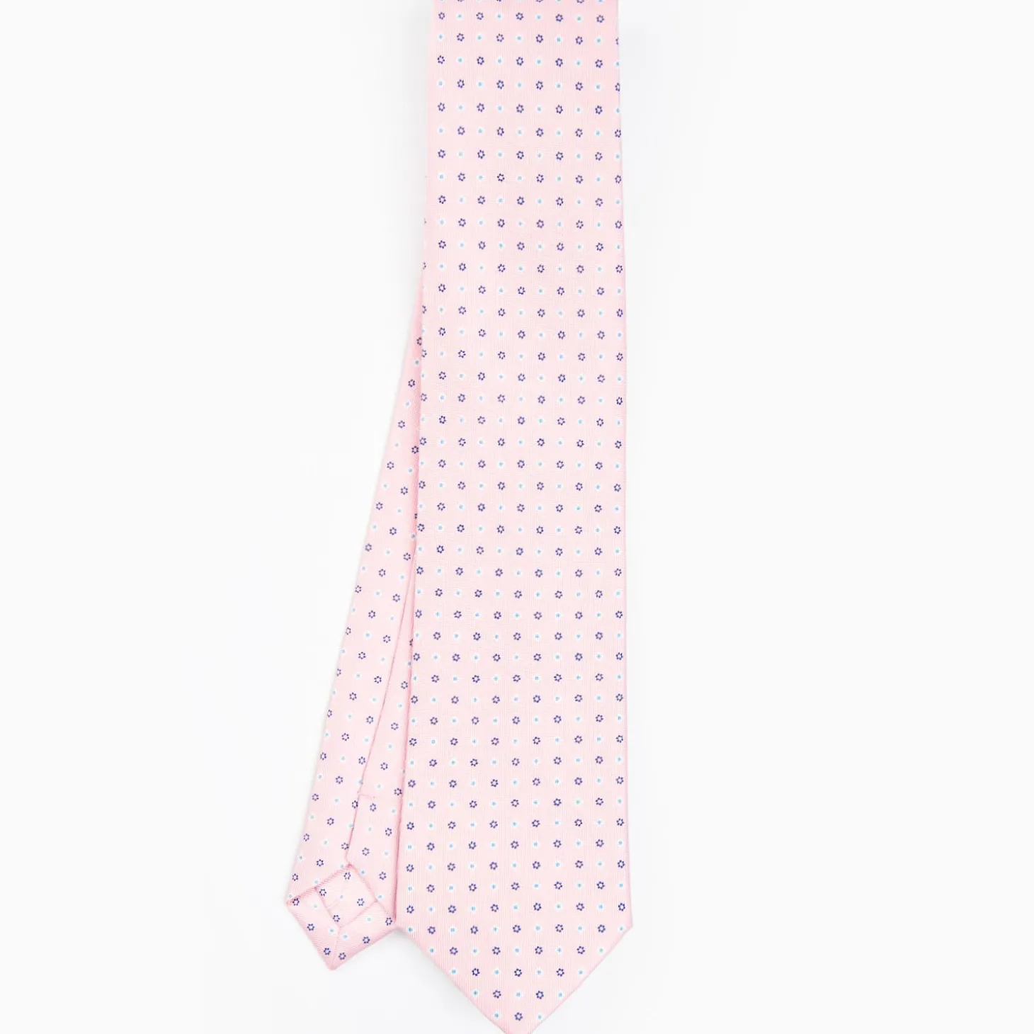Pink Sartorial Classic Silk Tie - Small Flower Designs