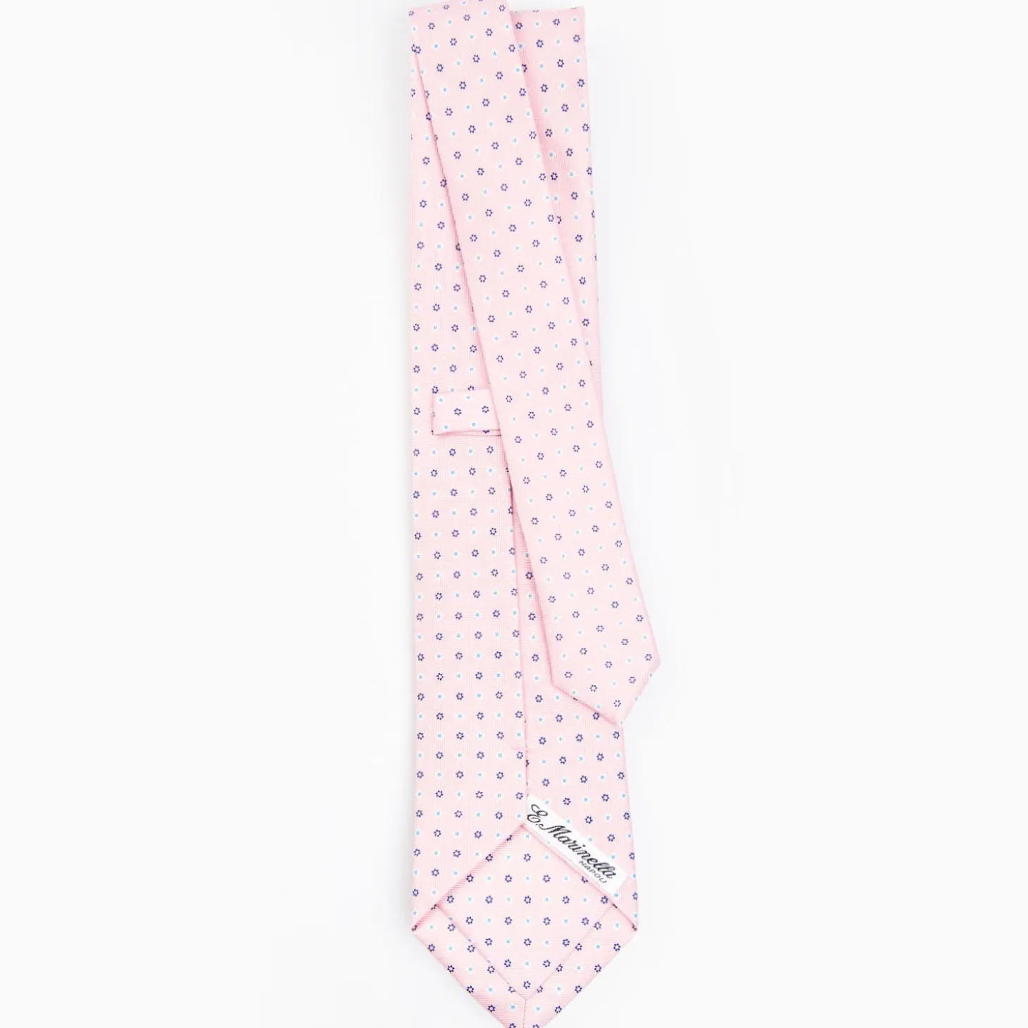 Pink Sartorial Classic Silk Tie - Small Flower Designs