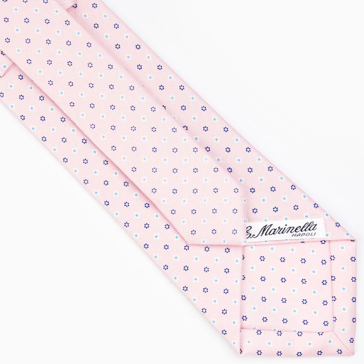 Pink Sartorial Classic Silk Tie - Small Flower Designs