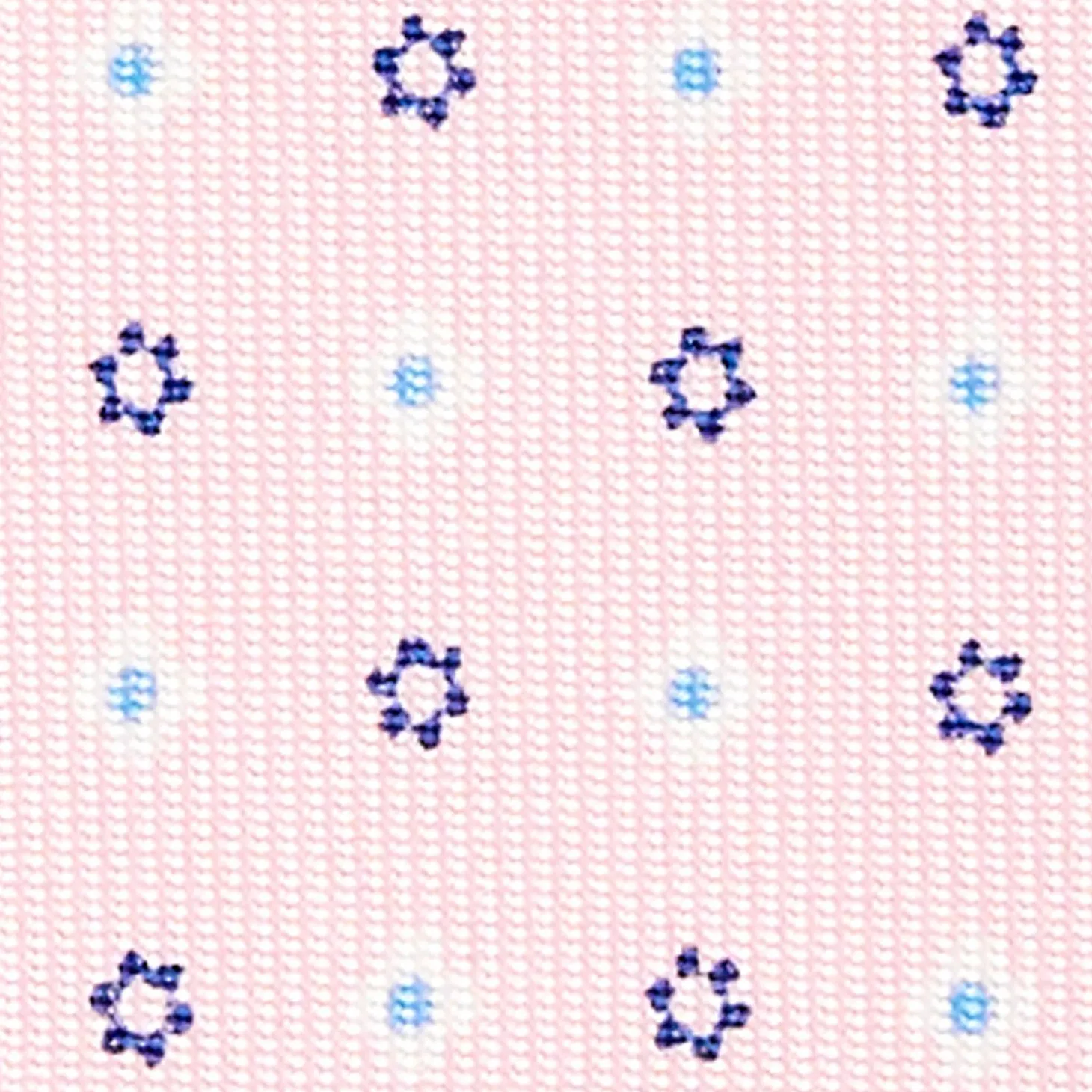 Pink Sartorial Classic Silk Tie - Small Flower Designs