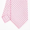 Pink Sartorial Classic Silk Tie - Small Flower Designs