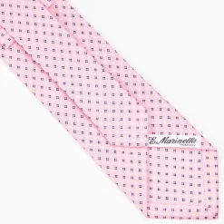 Pink Sartorial Classic Silk Tie - Small Flower Designs
