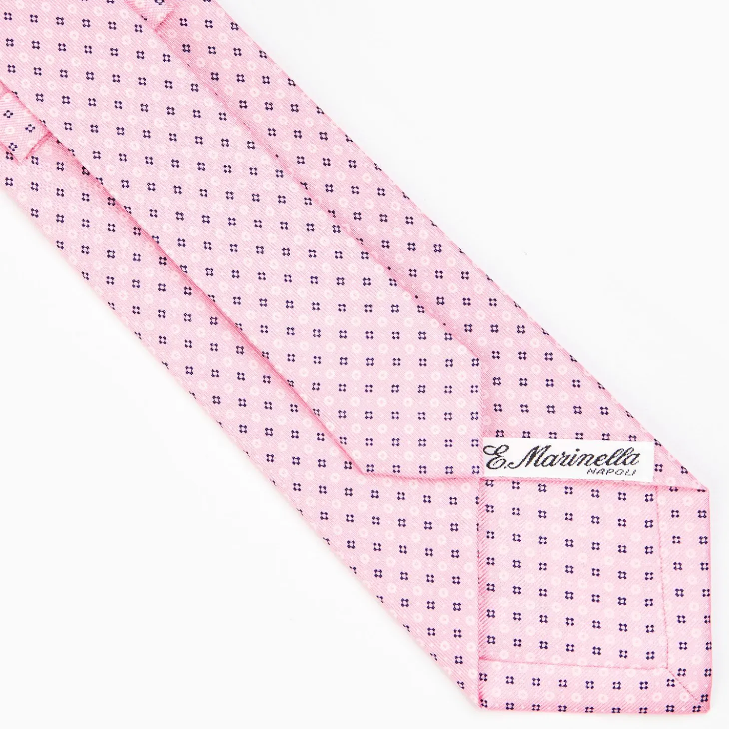 Pink Sartorial Classic Silk Tie - Small Flower Designs
