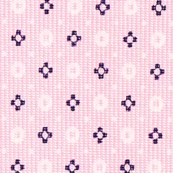 Pink Sartorial Classic Silk Tie - Small Flower Designs