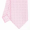 Pink Sartorial Classic Silk Tie - Small Flower Pattern
