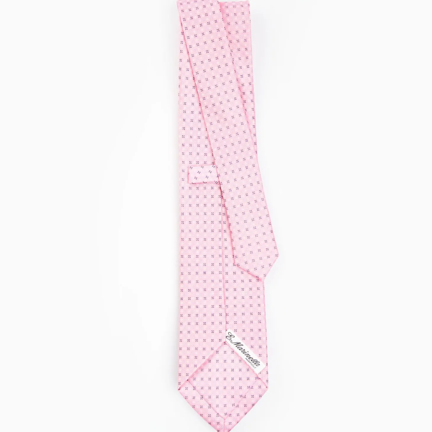 Pink Sartorial Classic Silk Tie - Small Flower Pattern