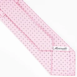 Pink Sartorial Classic Silk Tie - Small Flower Pattern