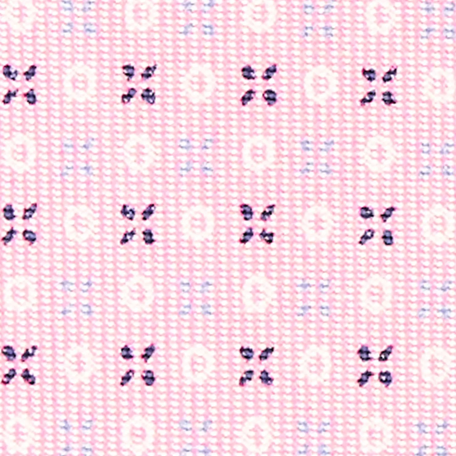 Pink Sartorial Classic Silk Tie - Small Flower Pattern