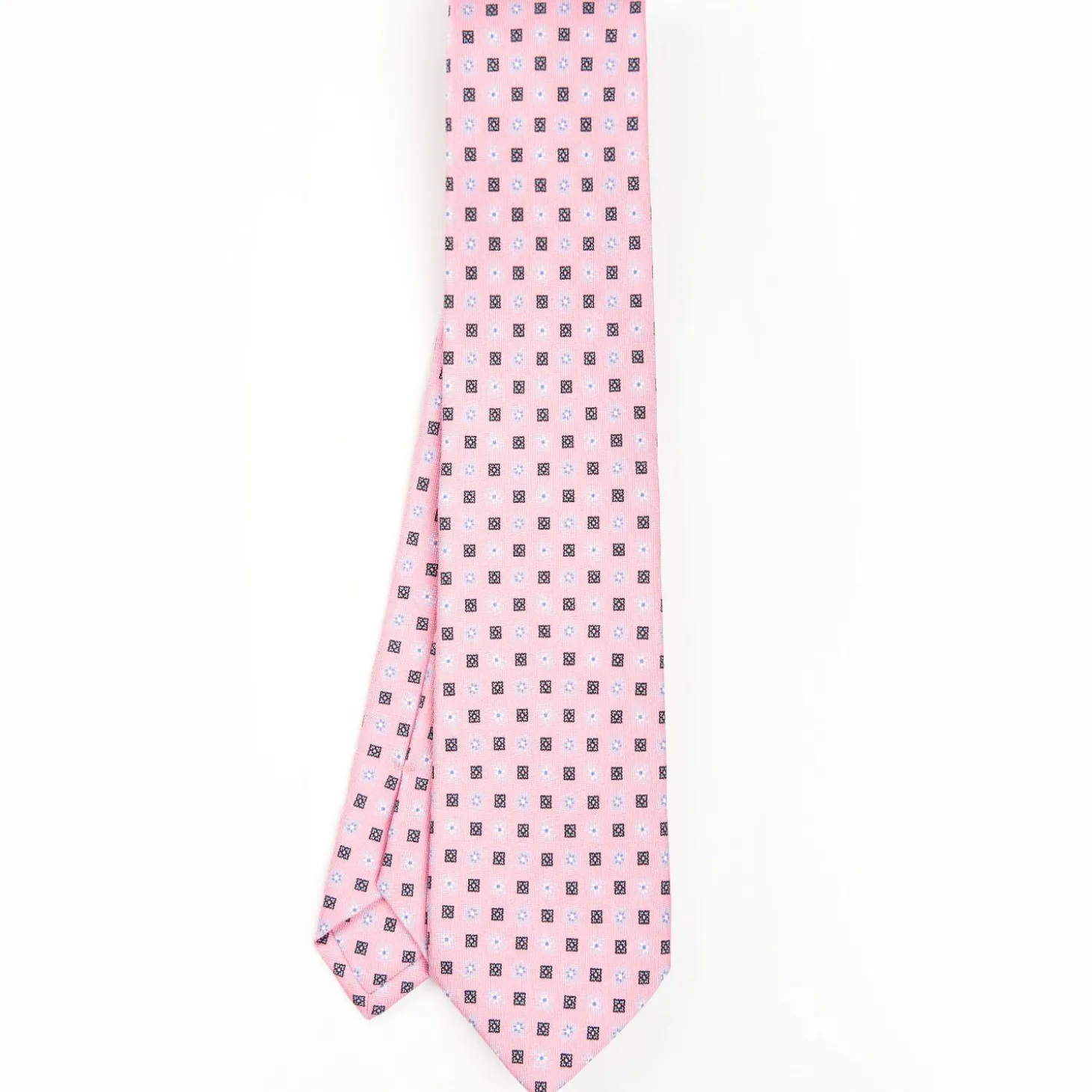 Pink Sartorial Classic Tie - Small Flower Pattern
