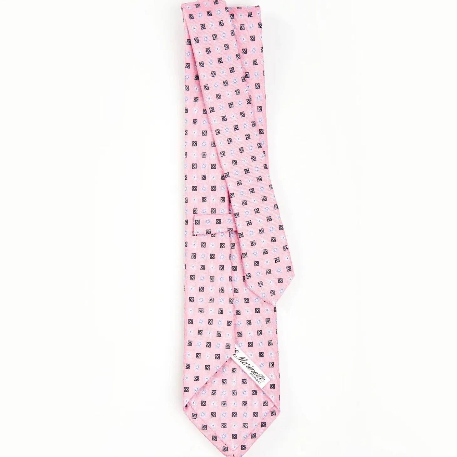 Pink Sartorial Classic Tie - Small Flower Pattern