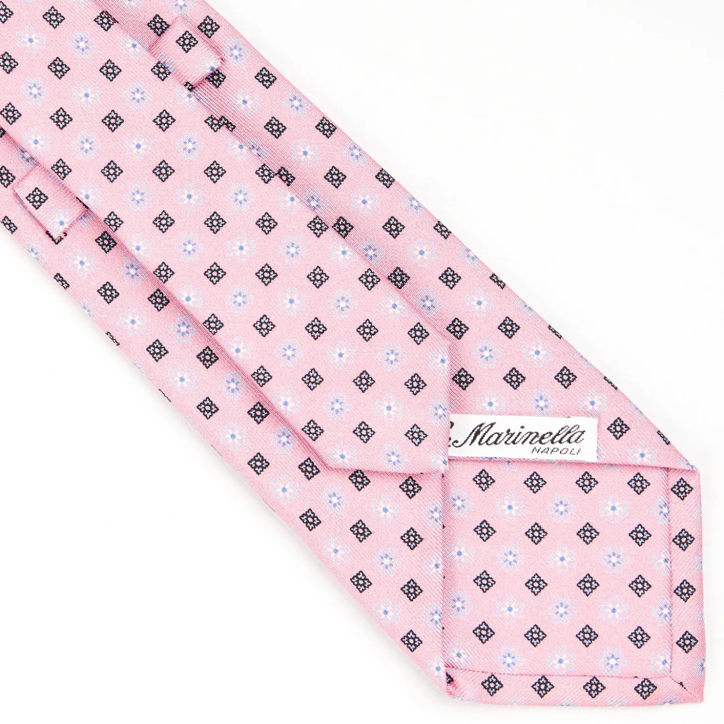 Pink Sartorial Classic Tie - Small Flower Pattern