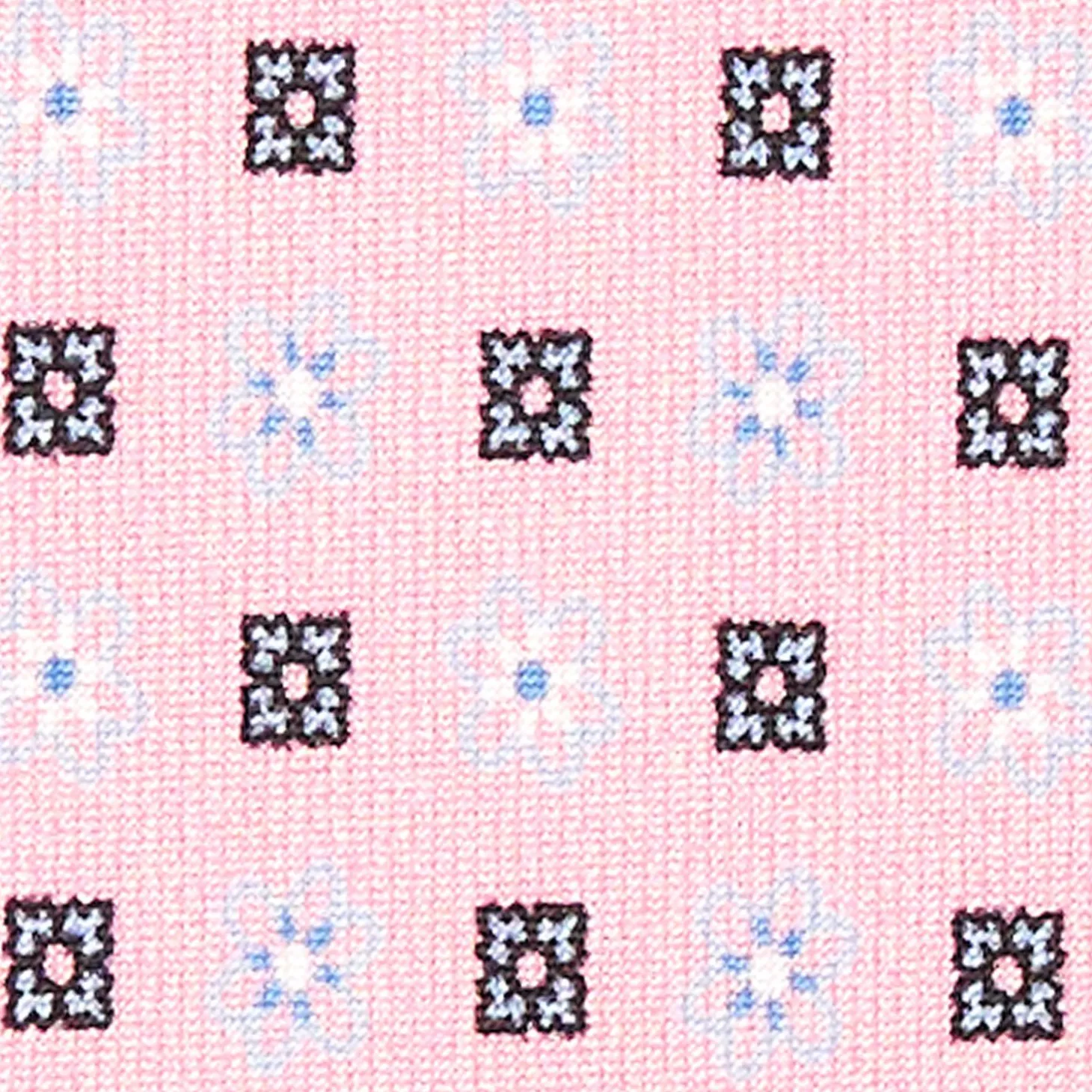Pink Sartorial Classic Tie - Small Flower Pattern