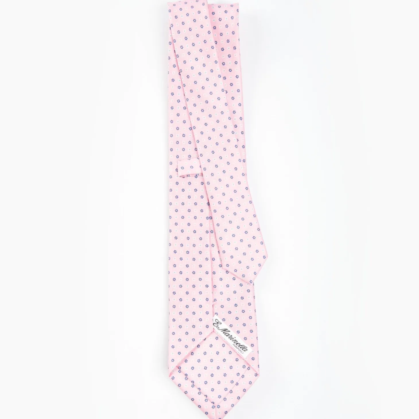 Pink Sartorial Classic Tie - Small Flower Pattern