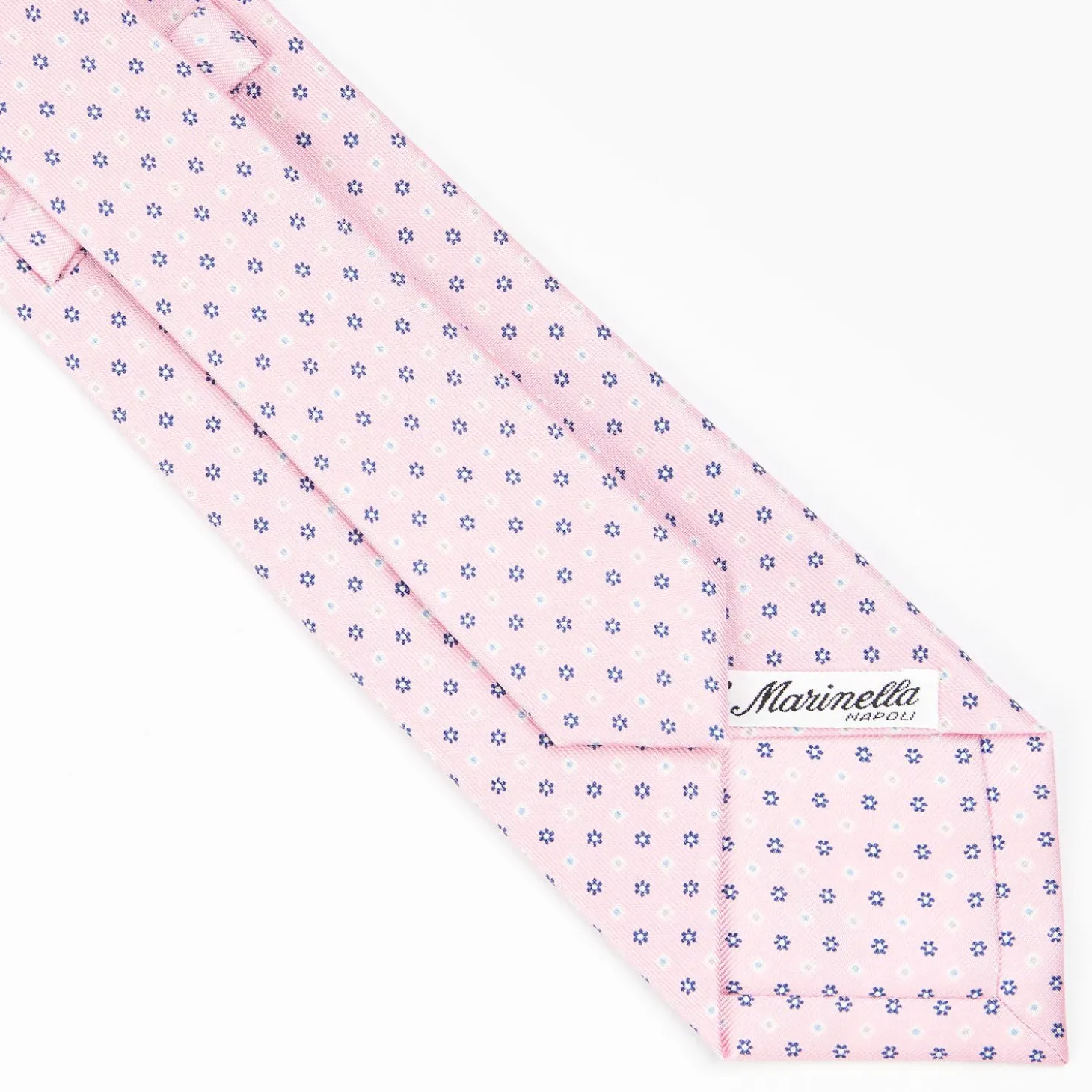 Pink Sartorial Classic Tie - Small Flower Pattern