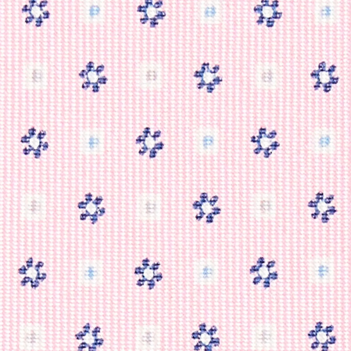 Pink Sartorial Classic Tie - Small Flower Pattern