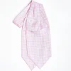 Pink Silk Ascot Tie - Small Flower Designs
