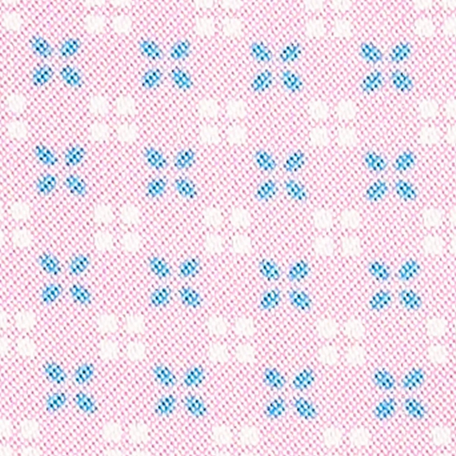Pink Silk Ascot Tie - Small Flower Designs