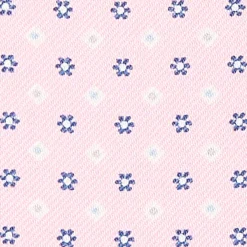 Pink Silk Ascot Tie - Small Flower Designs