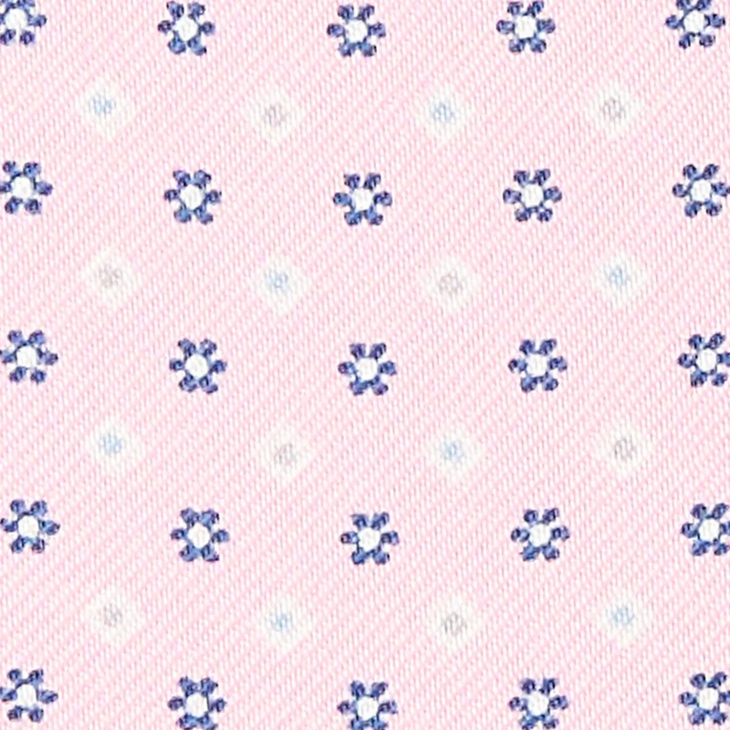 Pink Silk Ascot Tie - Small Flower Designs