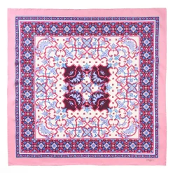 Pink Silk Scarf 90 - Mediterranean Vibes