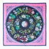 Pink Silk Scarf 90 - The Wheel Of Seasons