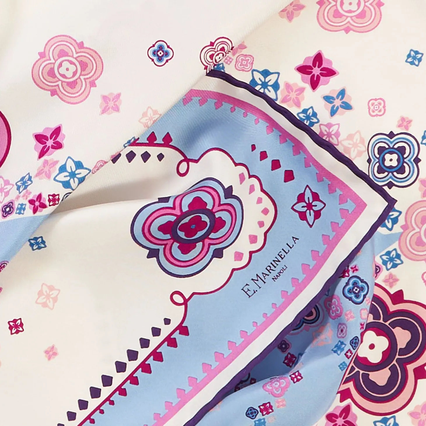 Pink Silk Scarf 90 - World Of Archivio Flowers 1961