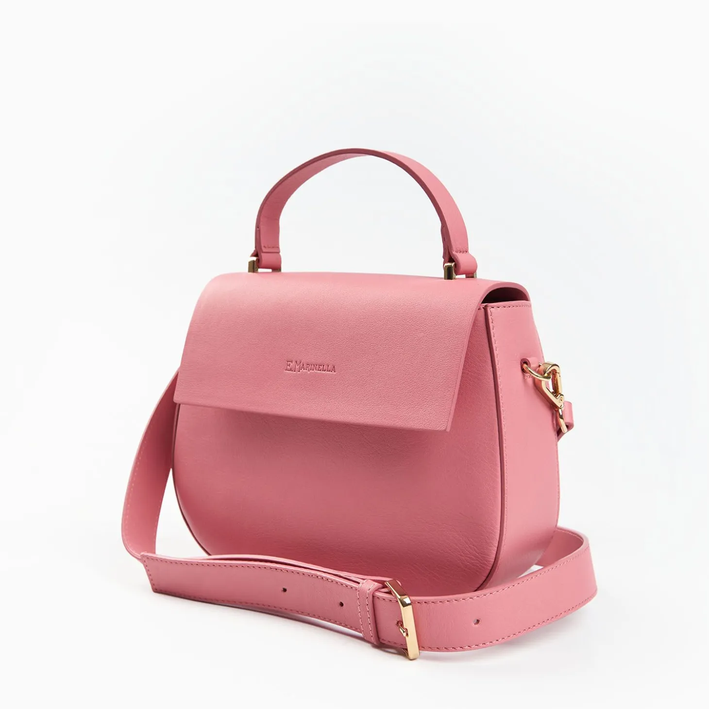 Pink Smooth Leather Cleo Bag