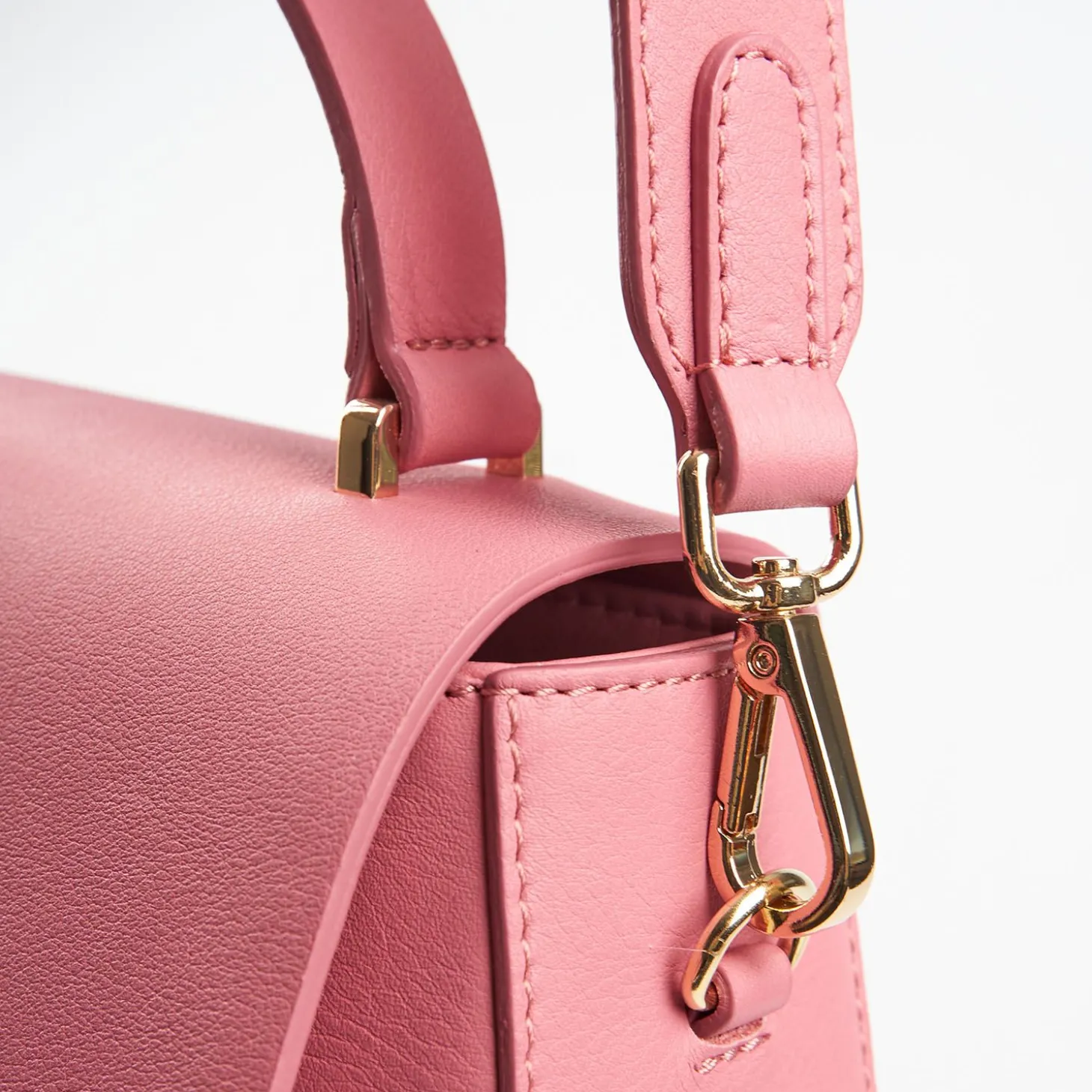 Pink Smooth Leather Cleo Bag
