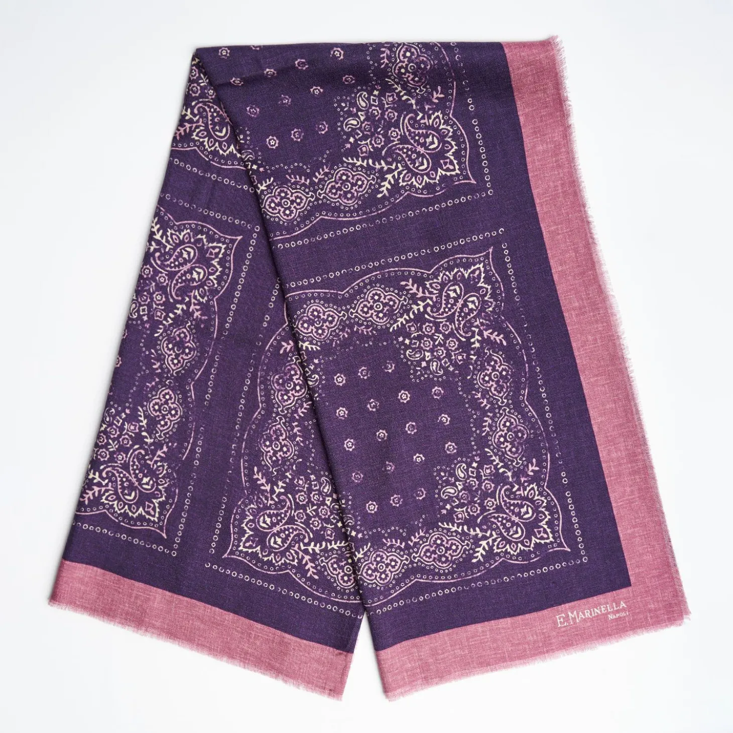 Pink Wool And Silk Stole 135