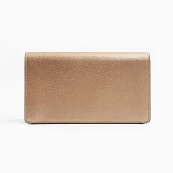 Platinum Pink Big Wallet In Soft Leather