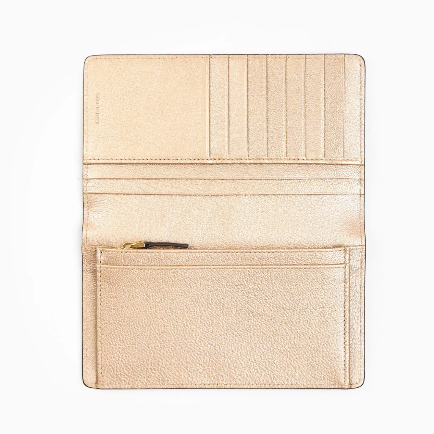 Platinum Pink Big Wallet In Soft Leather