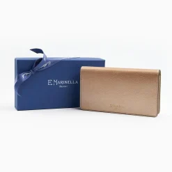 Platinum Pink Big Wallet In Soft Leather