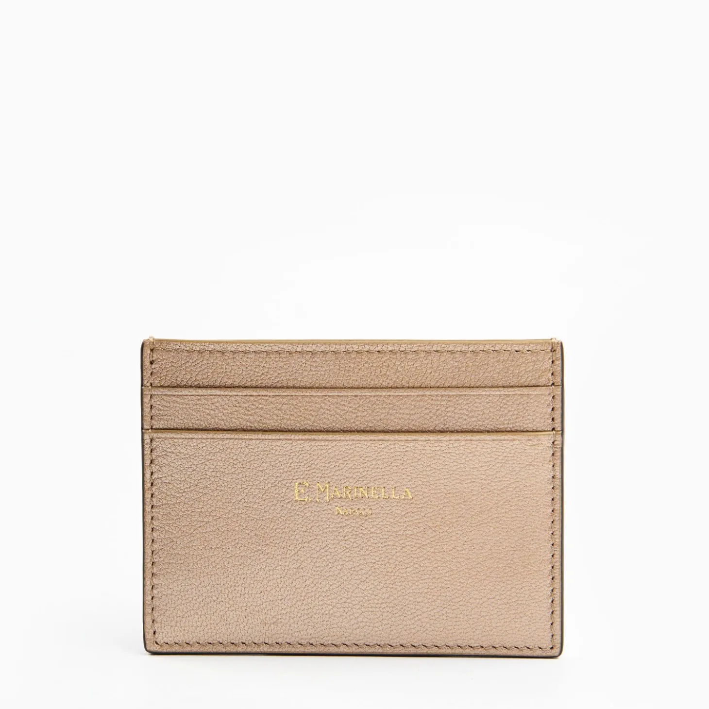 Platinum Pink Small Credit Card Holder In Soft Leather