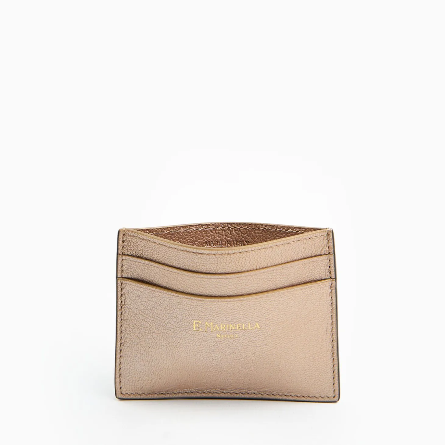 Platinum Pink Small Credit Card Holder In Soft Leather