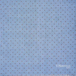 Powder Blue And Brown Double Patterned Wool And Silk Scarf