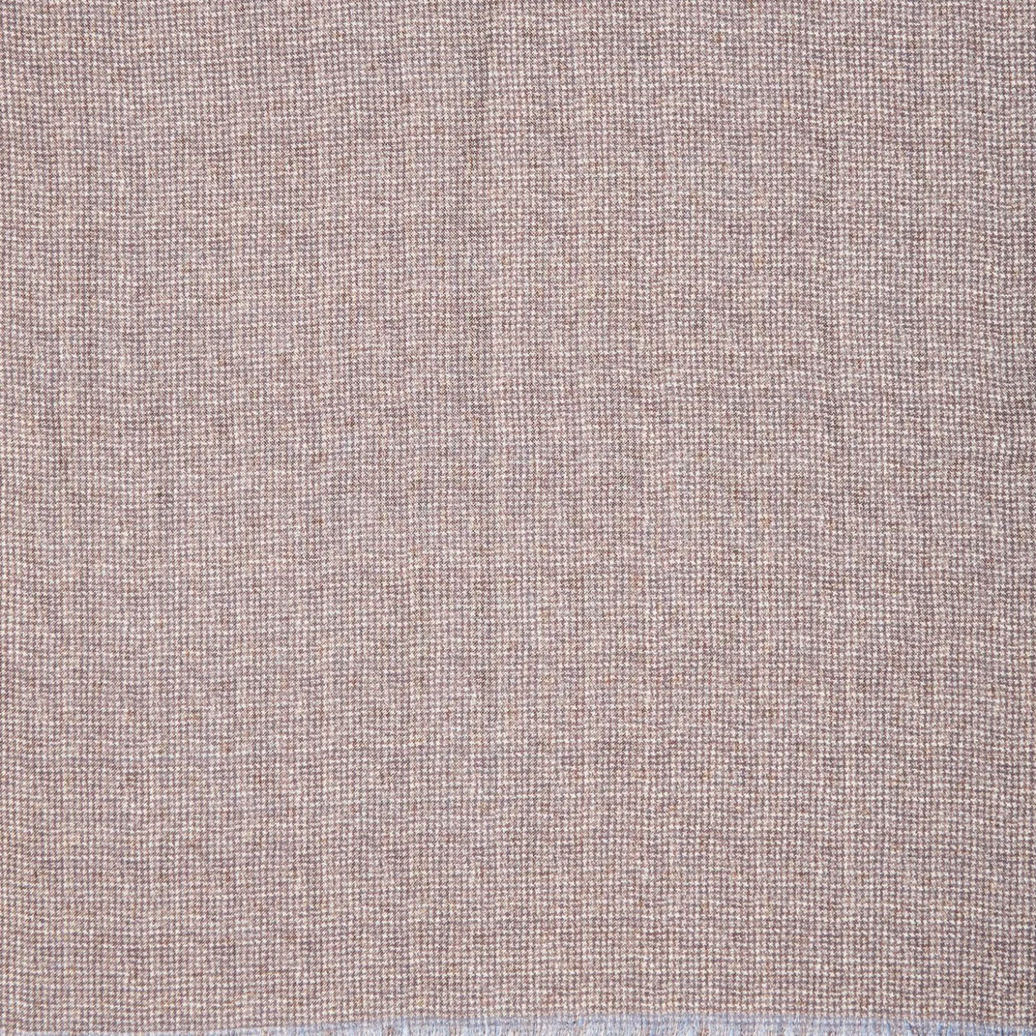 Powder Blue And Brown Double Patterned Wool And Silk Scarf