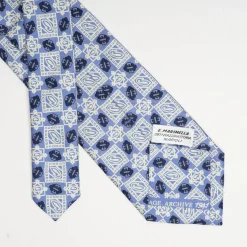 Powder Blue Archivio Collection Silk Tie 1941_1_03