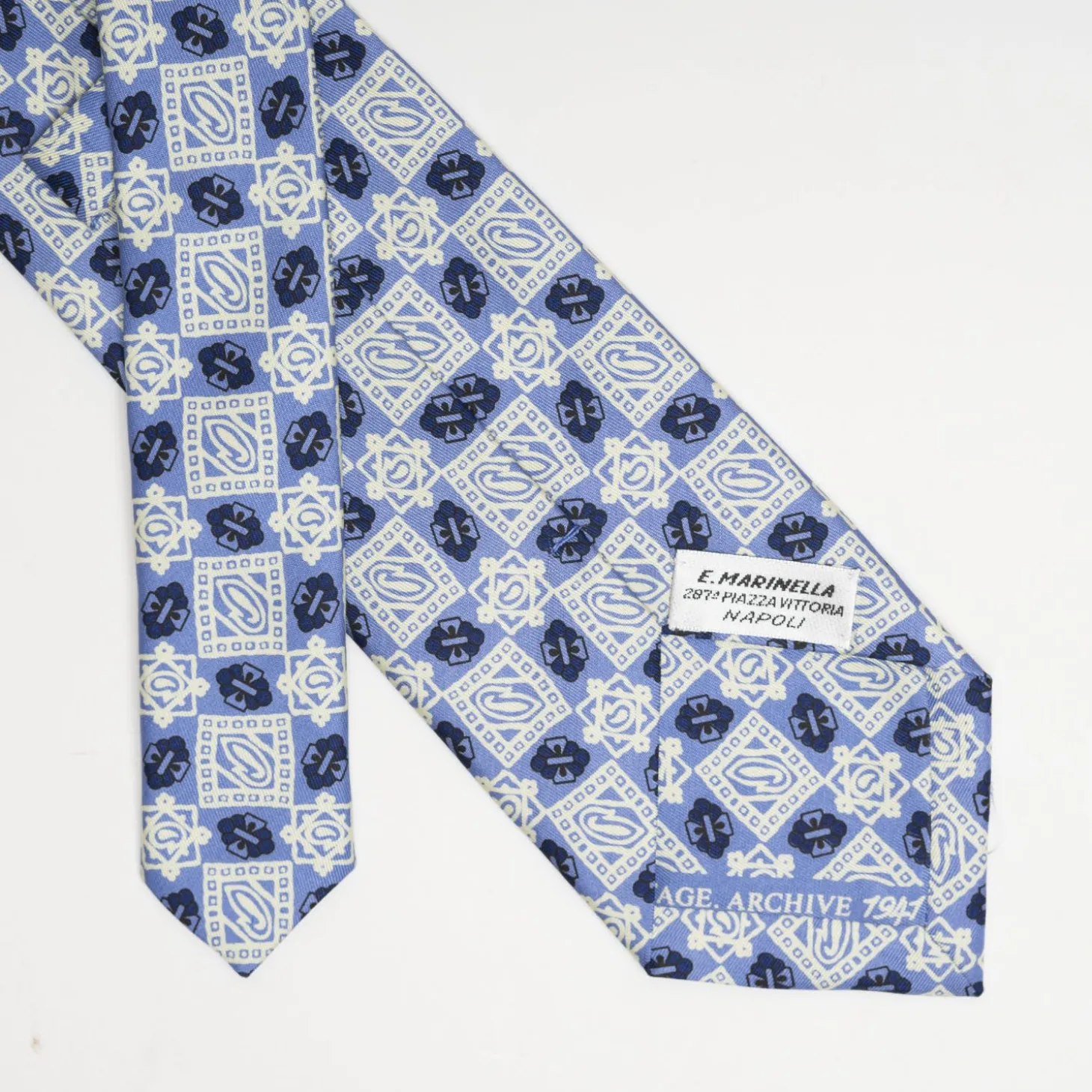 Powder Blue Archivio Collection Silk Tie 1941_1_03