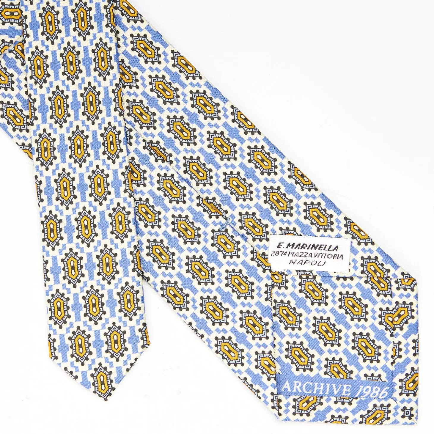 Powder Blue Archivio Collection Silk Tie 1986-06