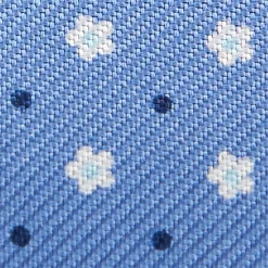 Powder Blue Keyfob In Silk And Leather