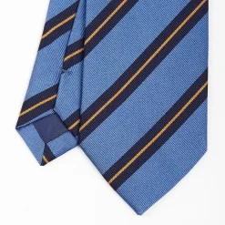 Powder Blue Sartorial Striped Silk Tie
