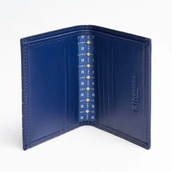 Powder Blue Small Wallet In Silk And Leather