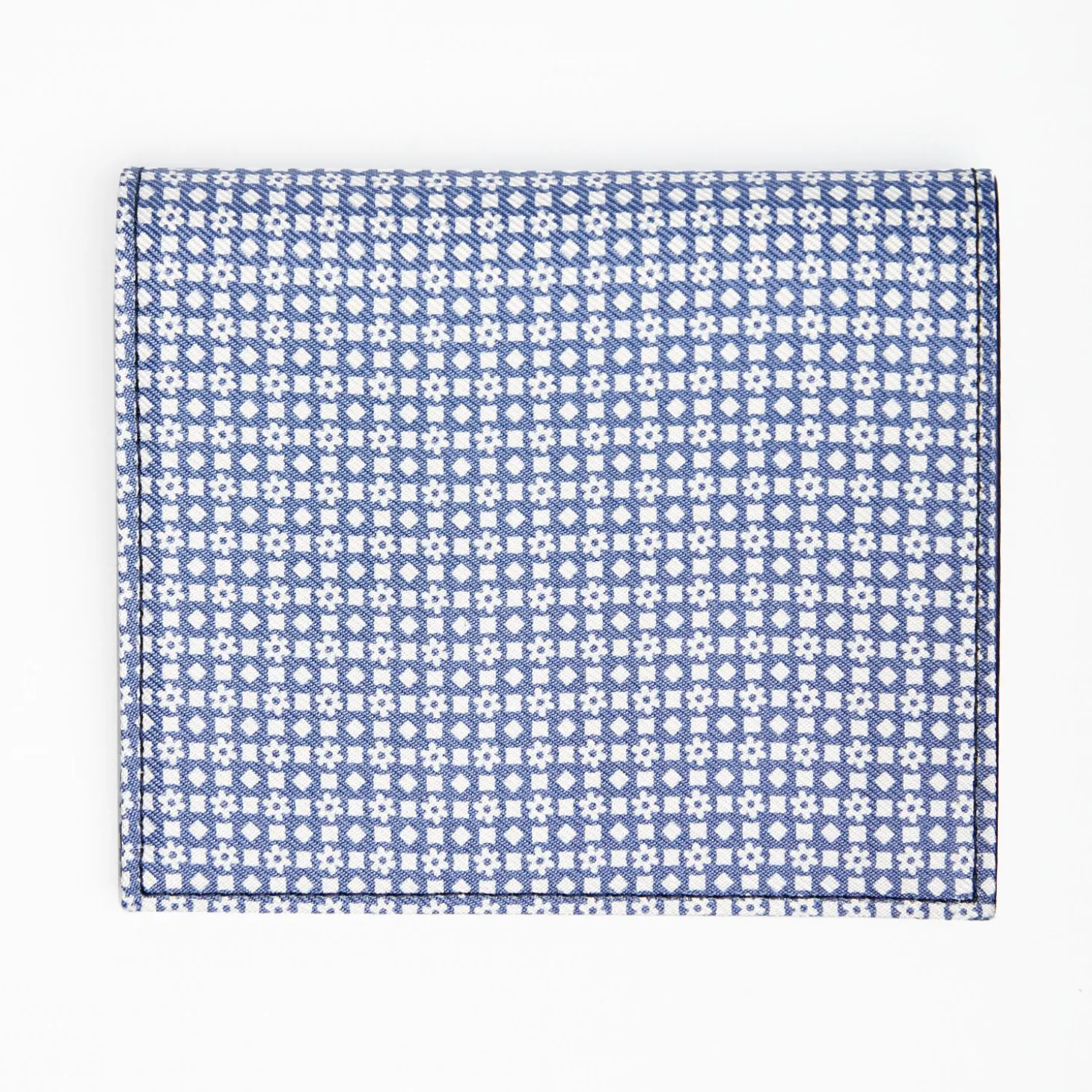 Powder Blue Small Wallet In Silk And Leather